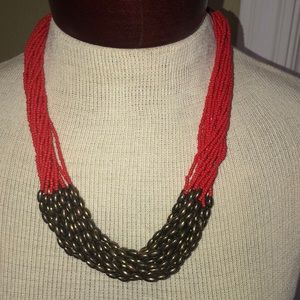 Bronze & beads necklace